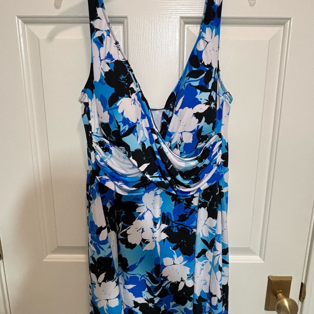 Floral Blue Women's One Piece Swimsuit